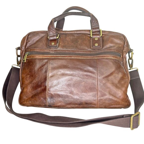 Fossil Transit Leather Brief Shoulder Bag Limited Edition Laptop Bag - Picture 5 of 8